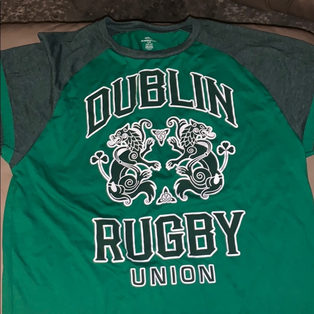 Green st pattys day rugby Dublin Mens L
